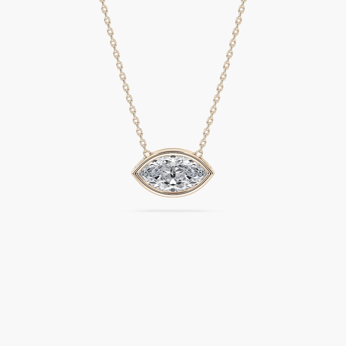 Modern Bezel Marquise Pendant