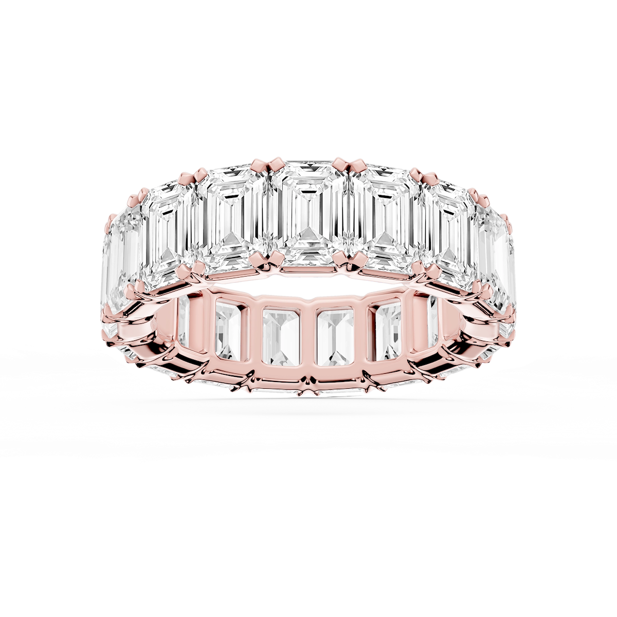 Morgan Emerald Lab Grown Diamond Classic Four Prong Eternity Band