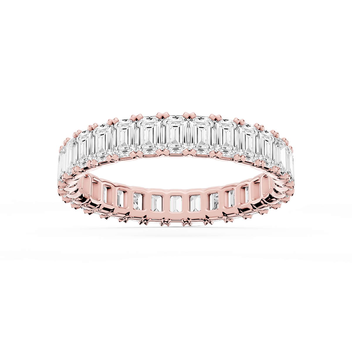 Morgan Emerald Lab Grown Diamond Classic Four Prong Eternity Band