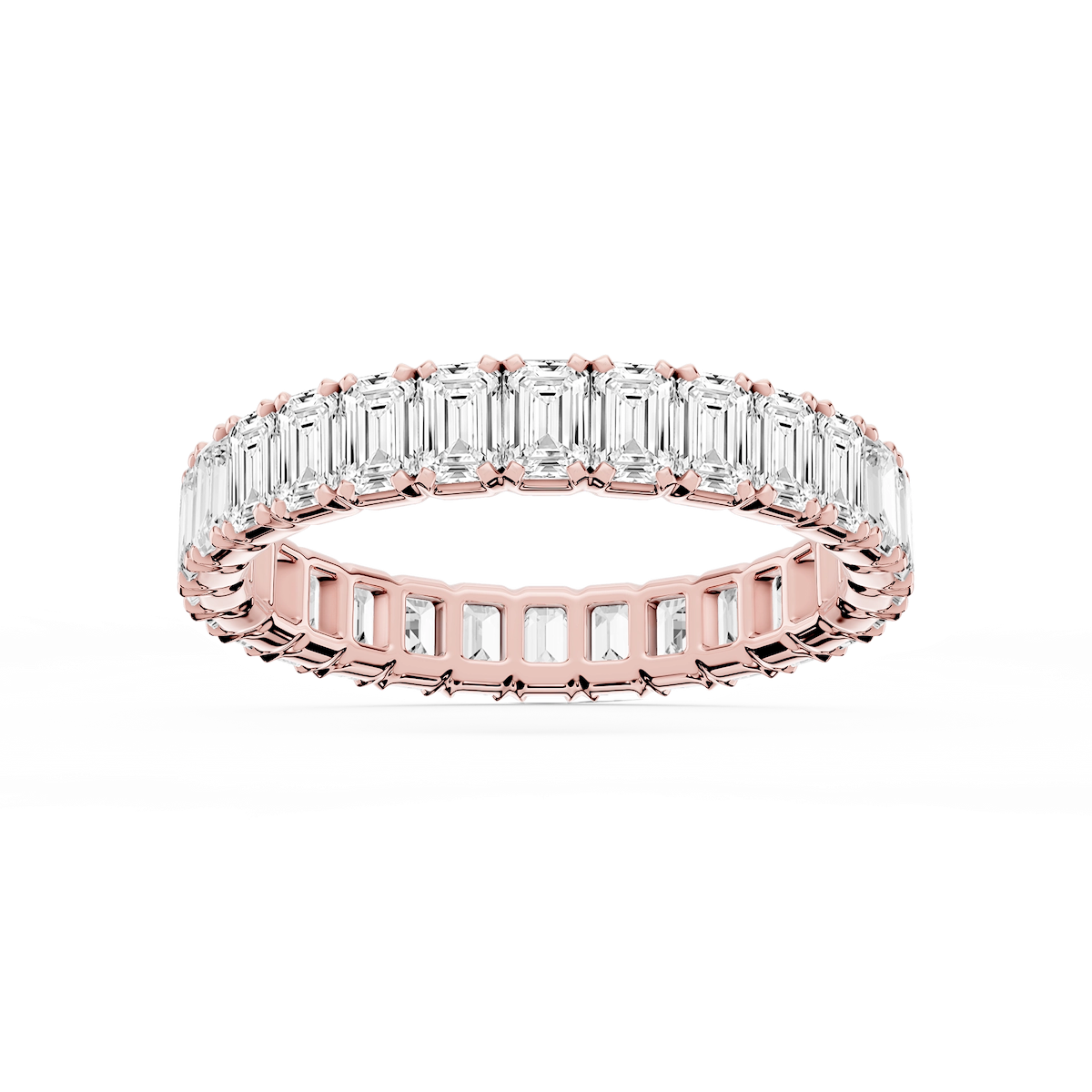 Morgan Emerald Lab Grown Diamond Classic Four Prong Eternity Band