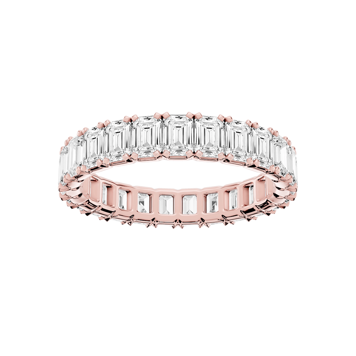 Morgan Emerald Lab Grown Diamond Classic Four Prong Eternity Band