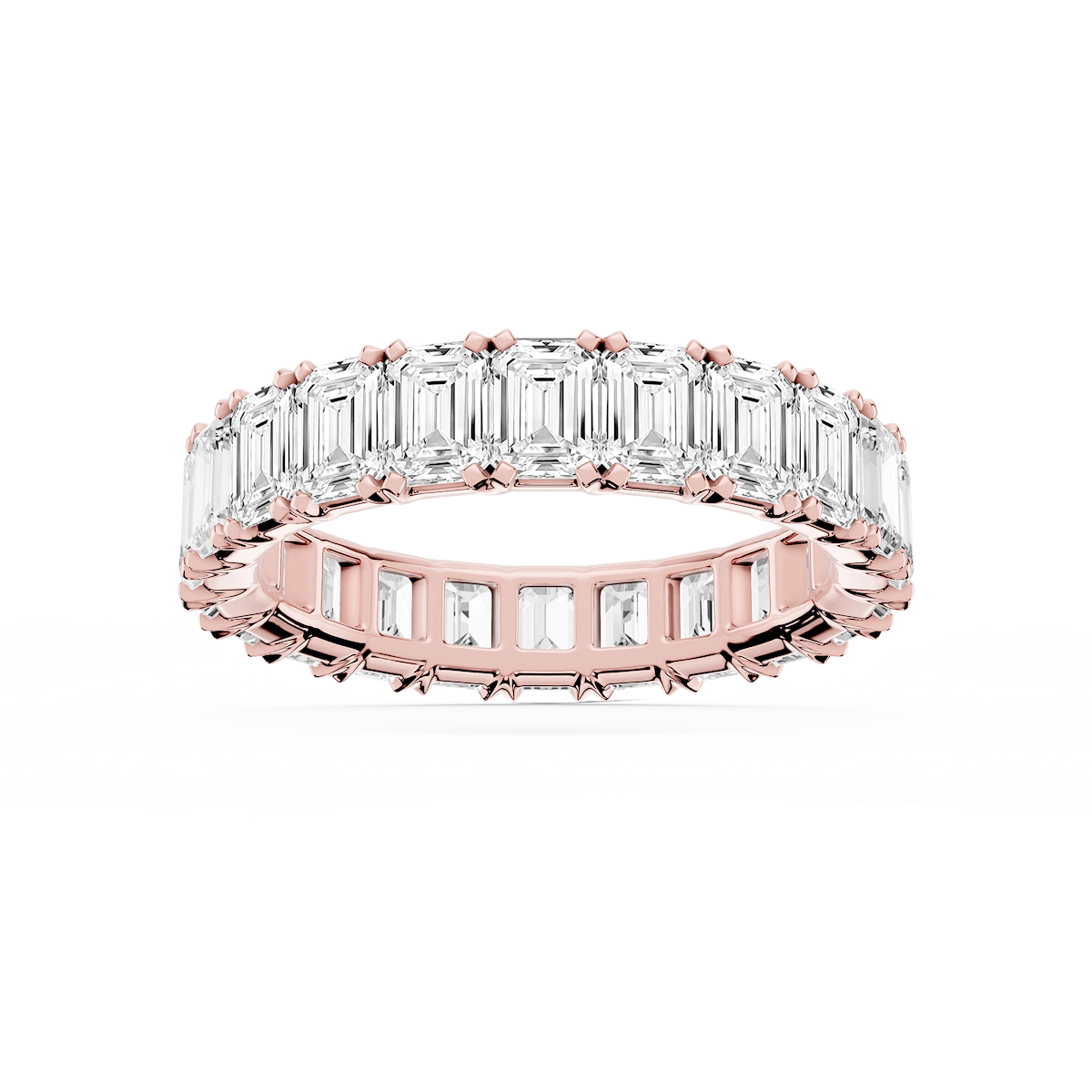 Morgan Emerald Lab Grown Diamond Classic Four Prong Eternity Band