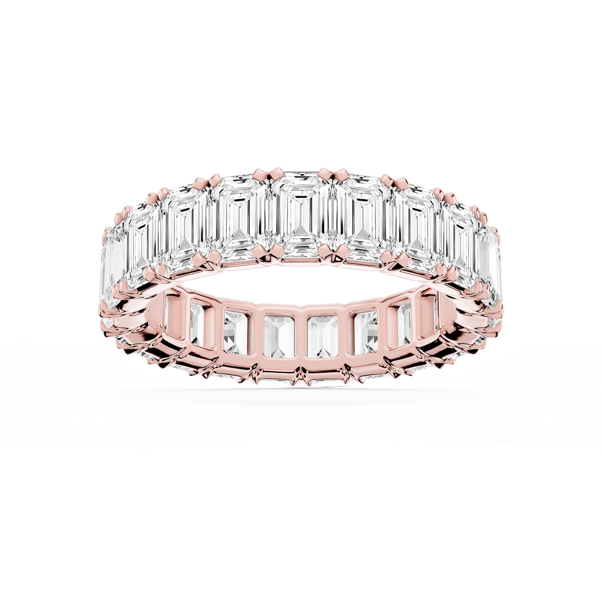 Morgan Emerald Lab Grown Diamond Classic Four Prong Eternity Band