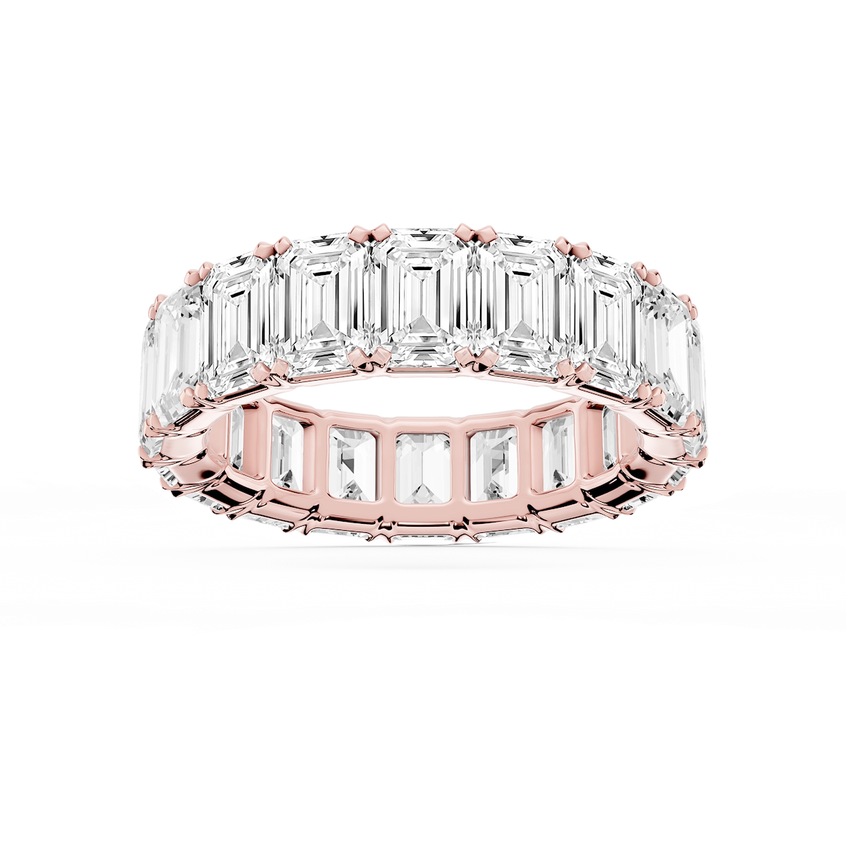 Morgan Emerald Lab Grown Diamond Classic Four Prong Eternity Band