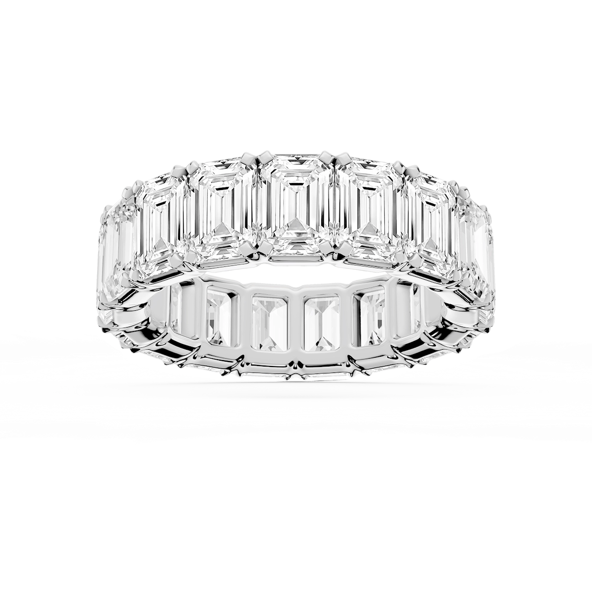 Morgan Emerald Lab Grown Diamond Classic Four Prong Eternity Band