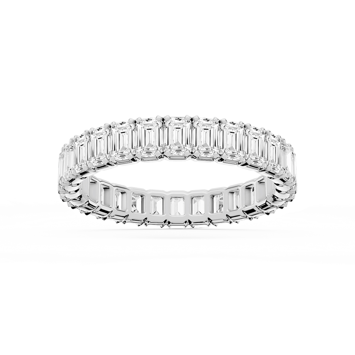 Morgan Emerald Lab Grown Diamond Classic Four Prong Eternity Band