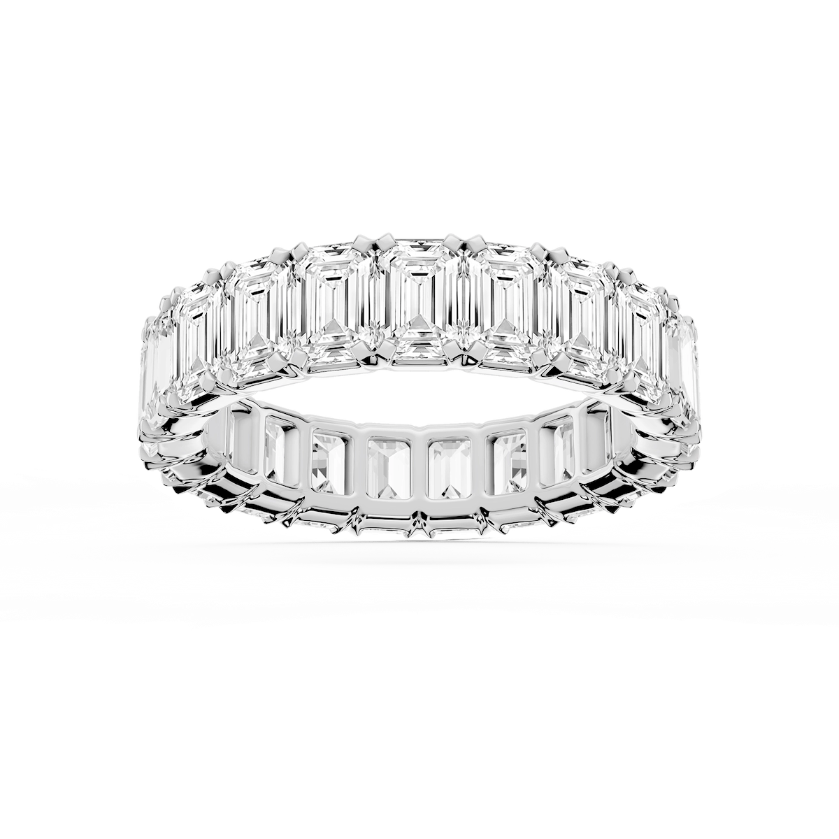 Morgan Emerald Lab Grown Diamond Classic Four Prong Eternity Band