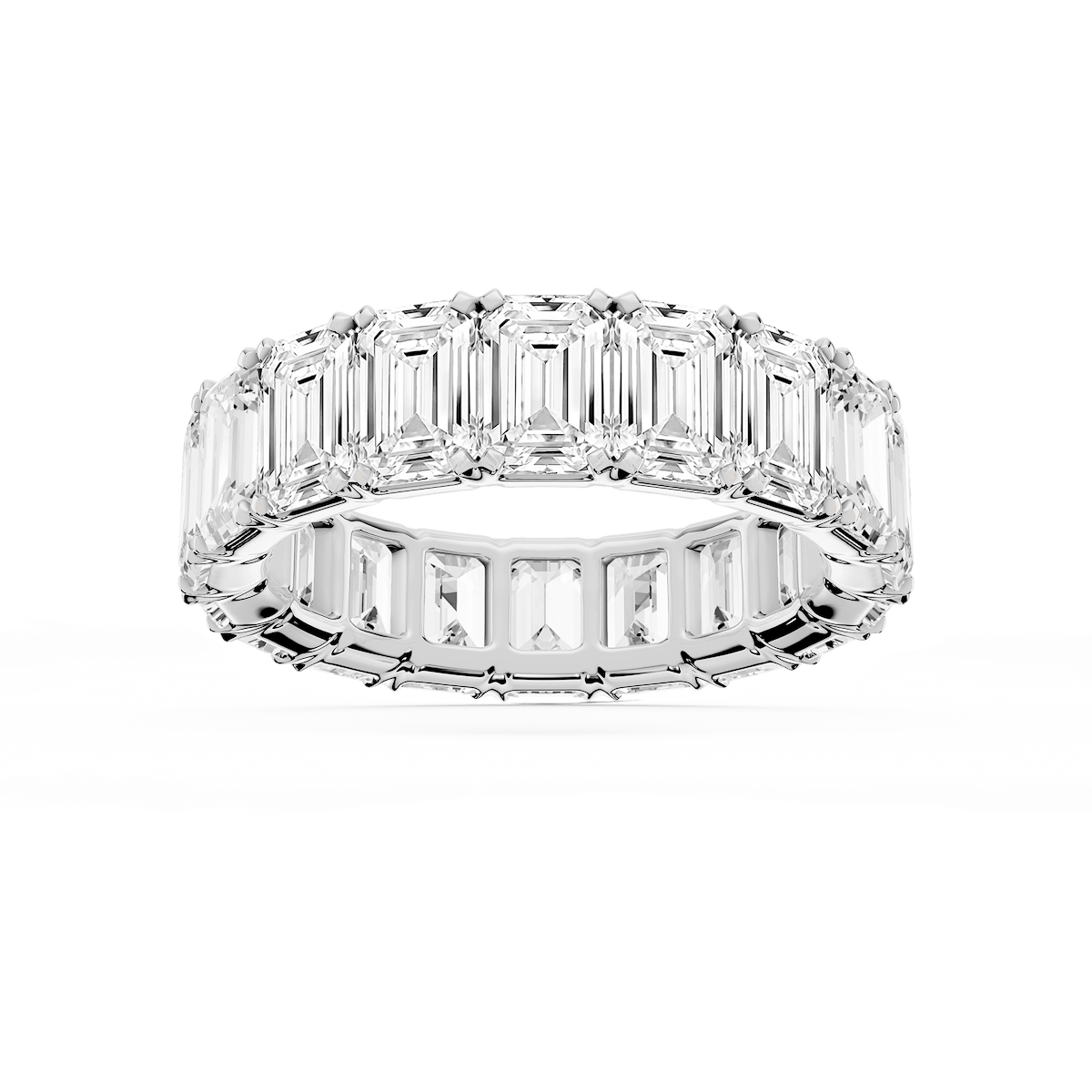 Morgan Emerald Lab Grown Diamond Classic Four Prong Eternity Band