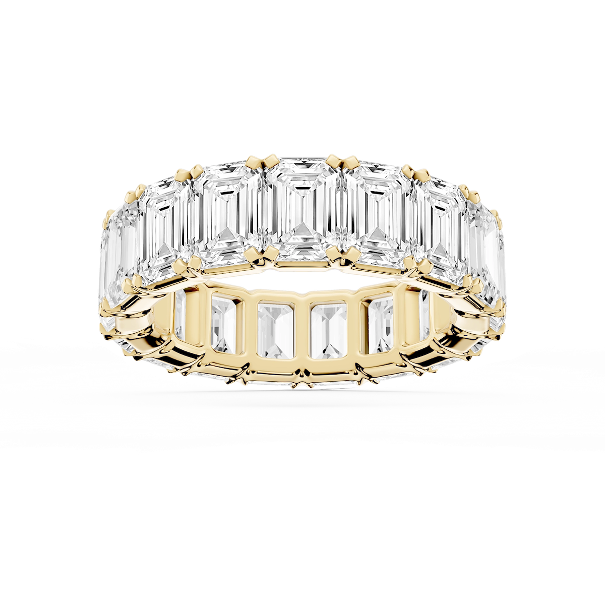 Morgan Emerald Lab Grown Diamond Classic Four Prong Eternity Band