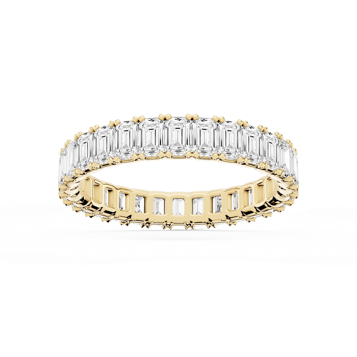 Morgan Emerald Lab Grown Diamond Classic Four Prong Eternity Band