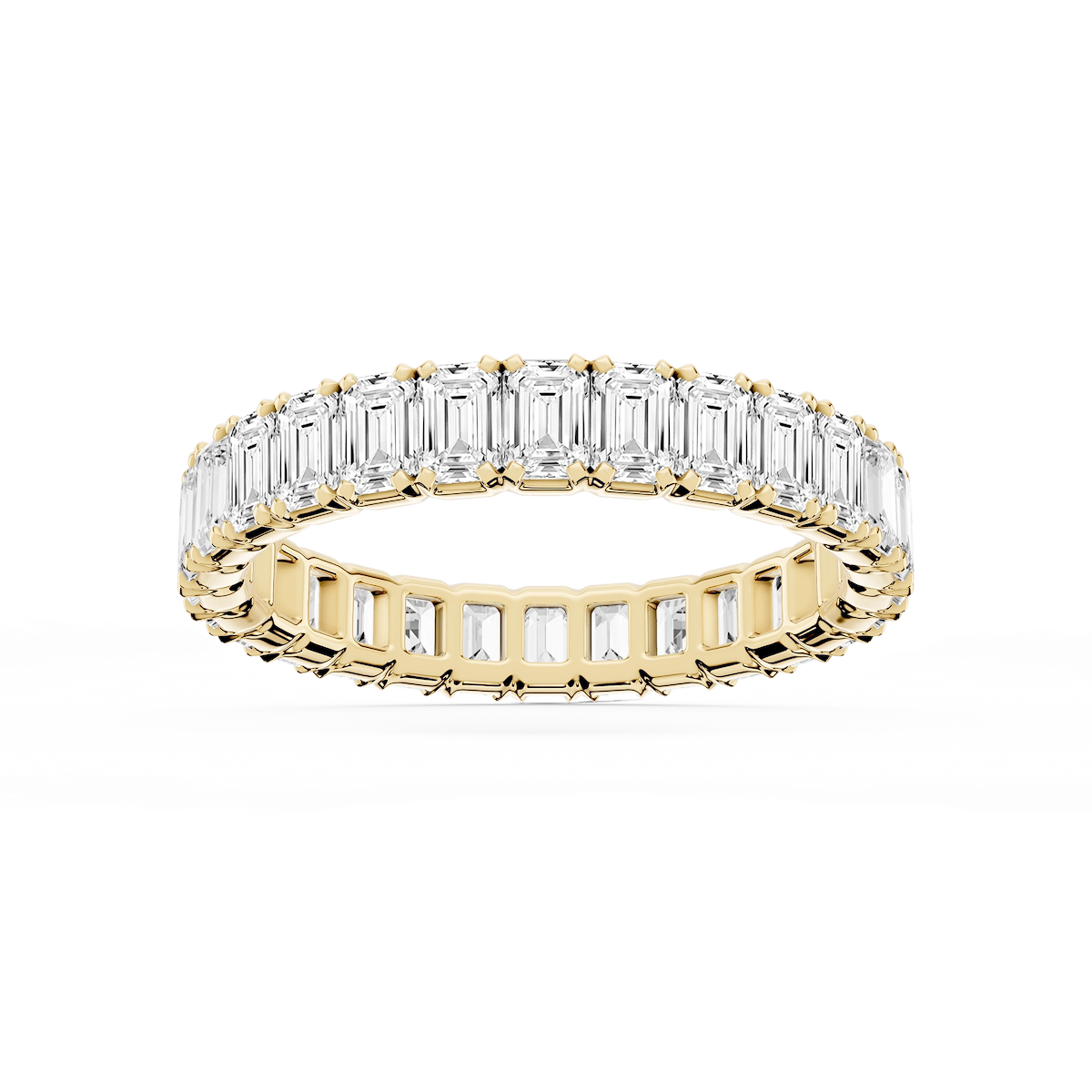 Morgan Emerald Lab Grown Diamond Classic Four Prong Eternity Band