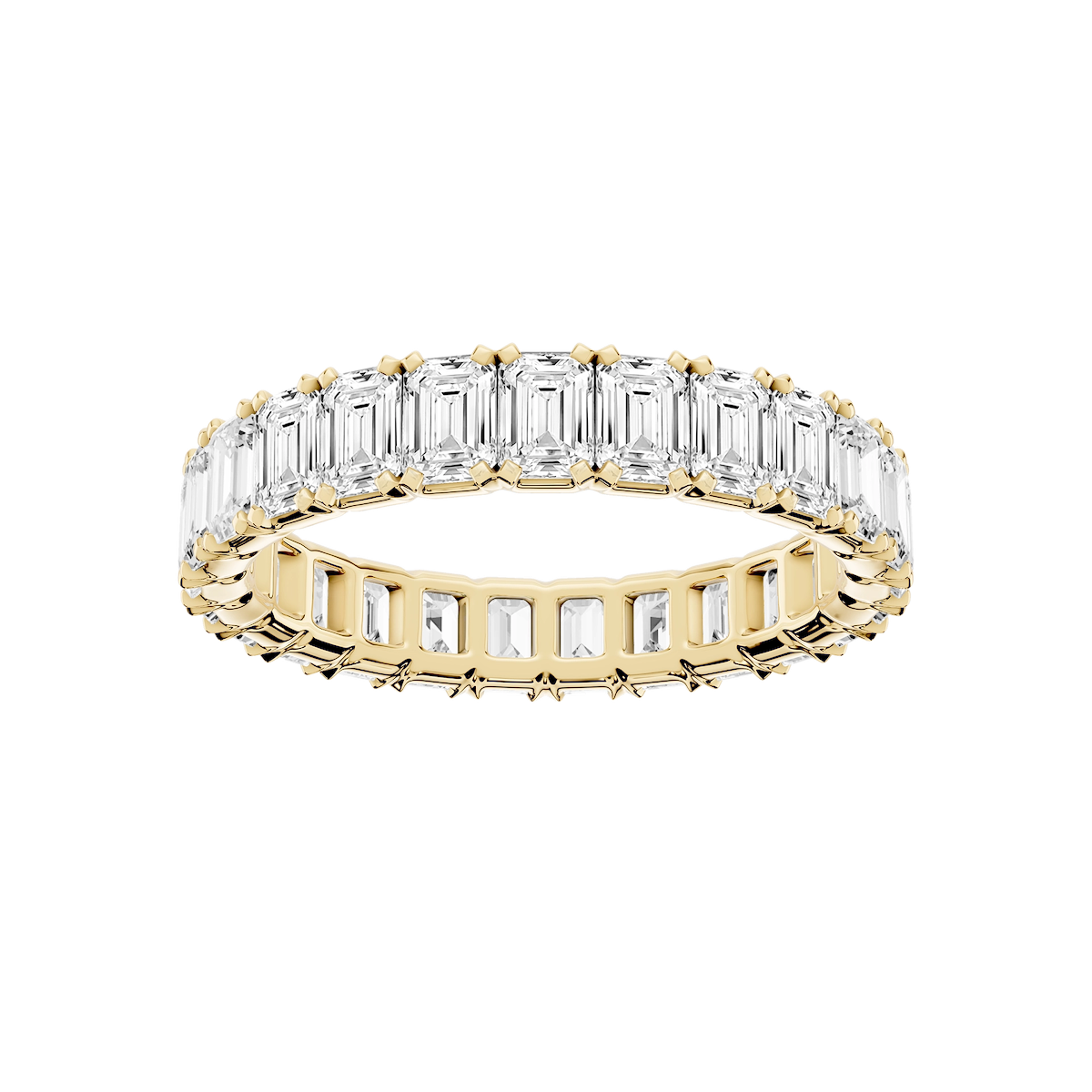 Morgan Emerald Lab Grown Diamond Classic Four Prong Eternity Band