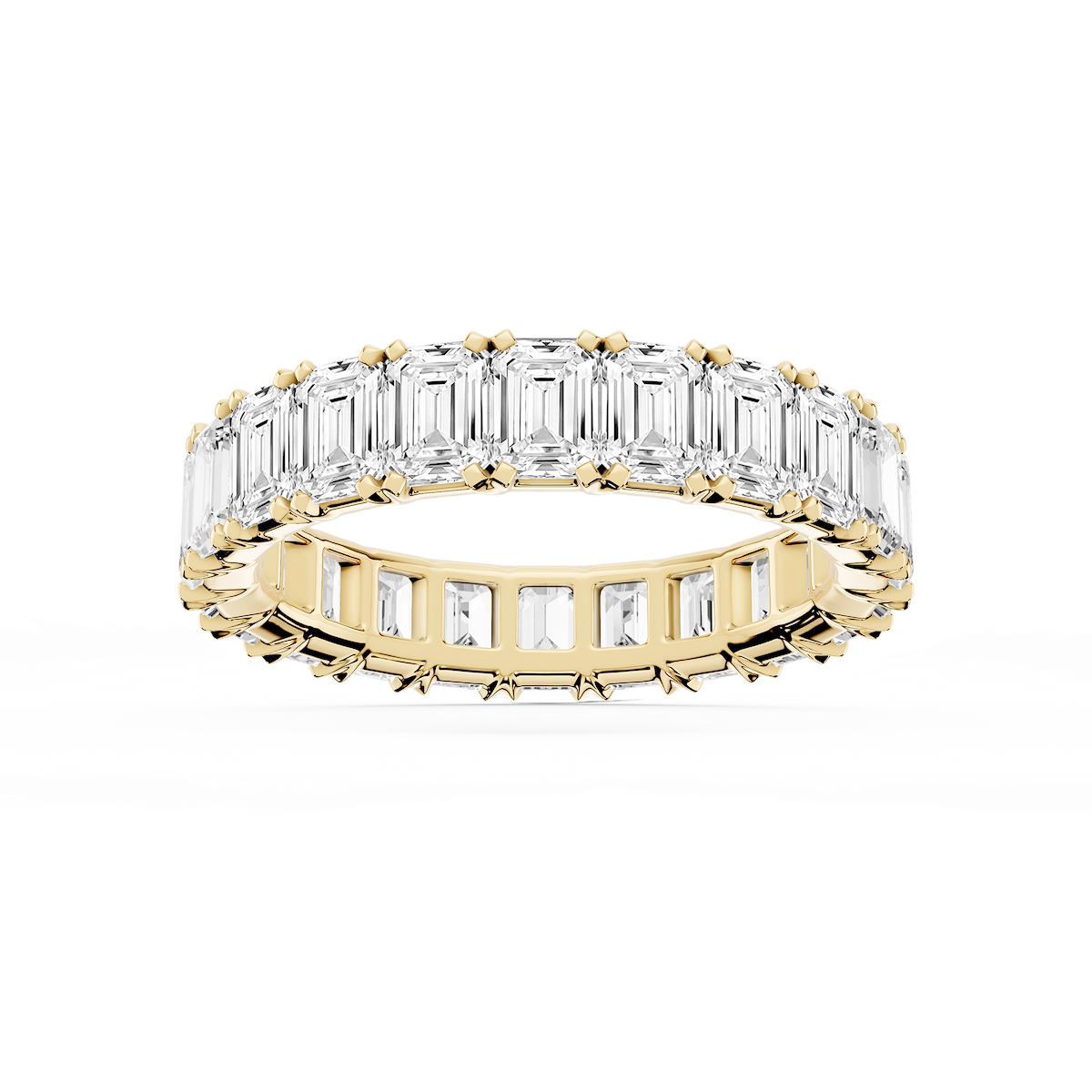Morgan Emerald Lab Grown Diamond Classic Four Prong Eternity Band