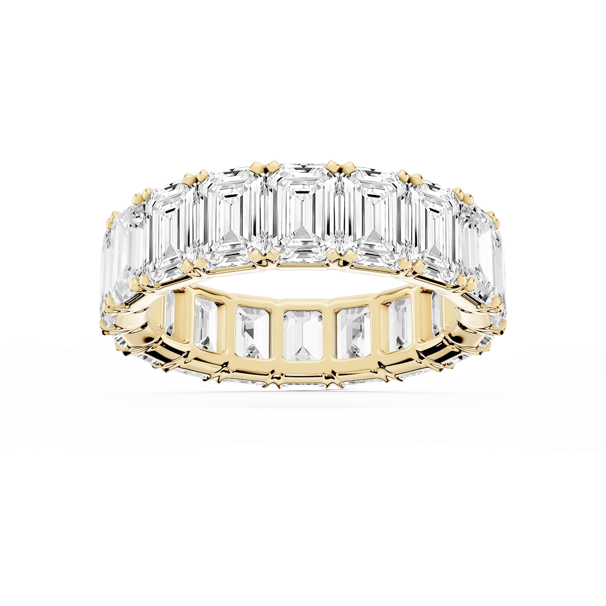 Morgan Emerald Lab Grown Diamond Classic Four Prong Eternity Band