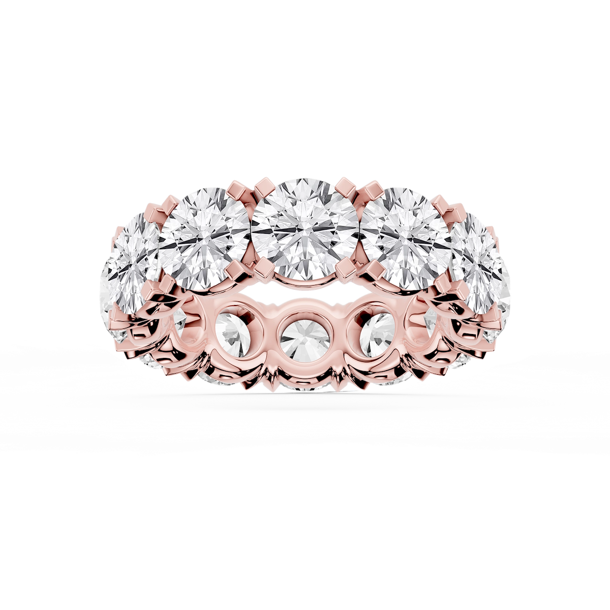 Morgan Round Lab Grown Diamond Classic Four Prong Eternity Band