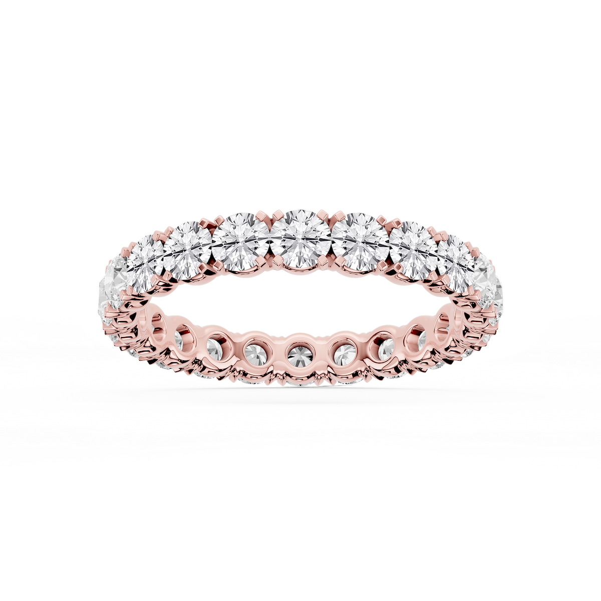 Morgan Round Lab Grown Diamond Classic Four Prong Eternity Band