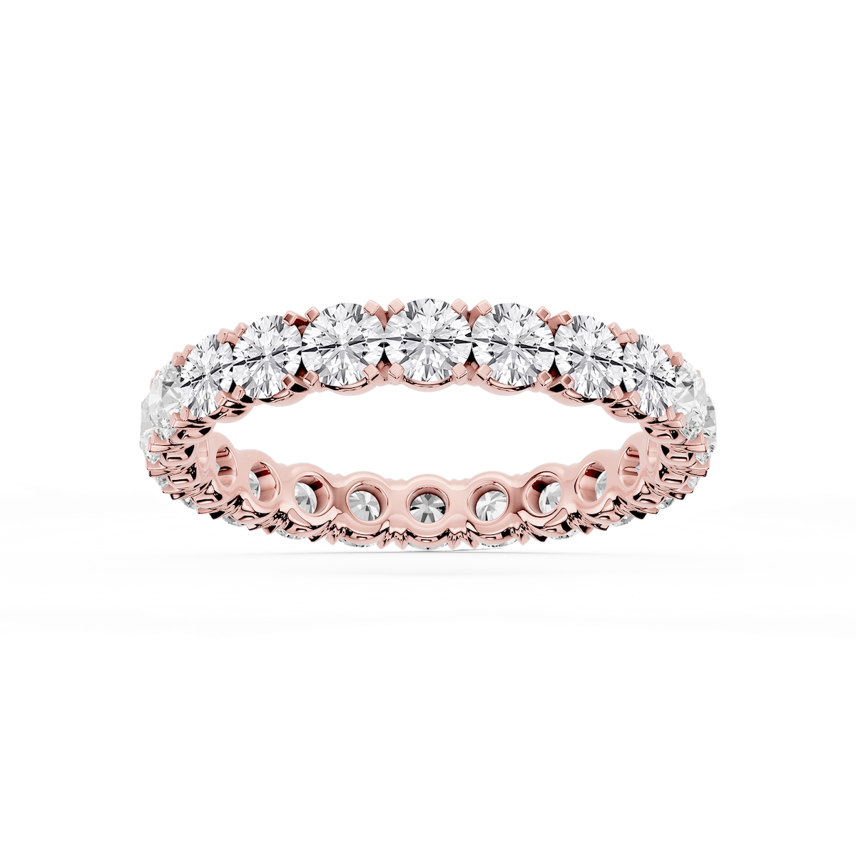 Morgan Round Lab Grown Diamond Classic Four Prong Eternity Band