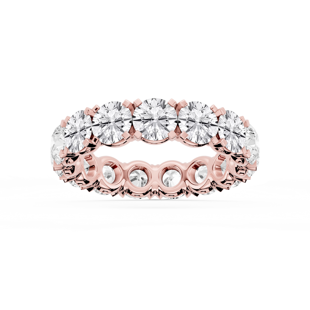 Morgan Round Lab Grown Diamond Classic Four Prong Eternity Band