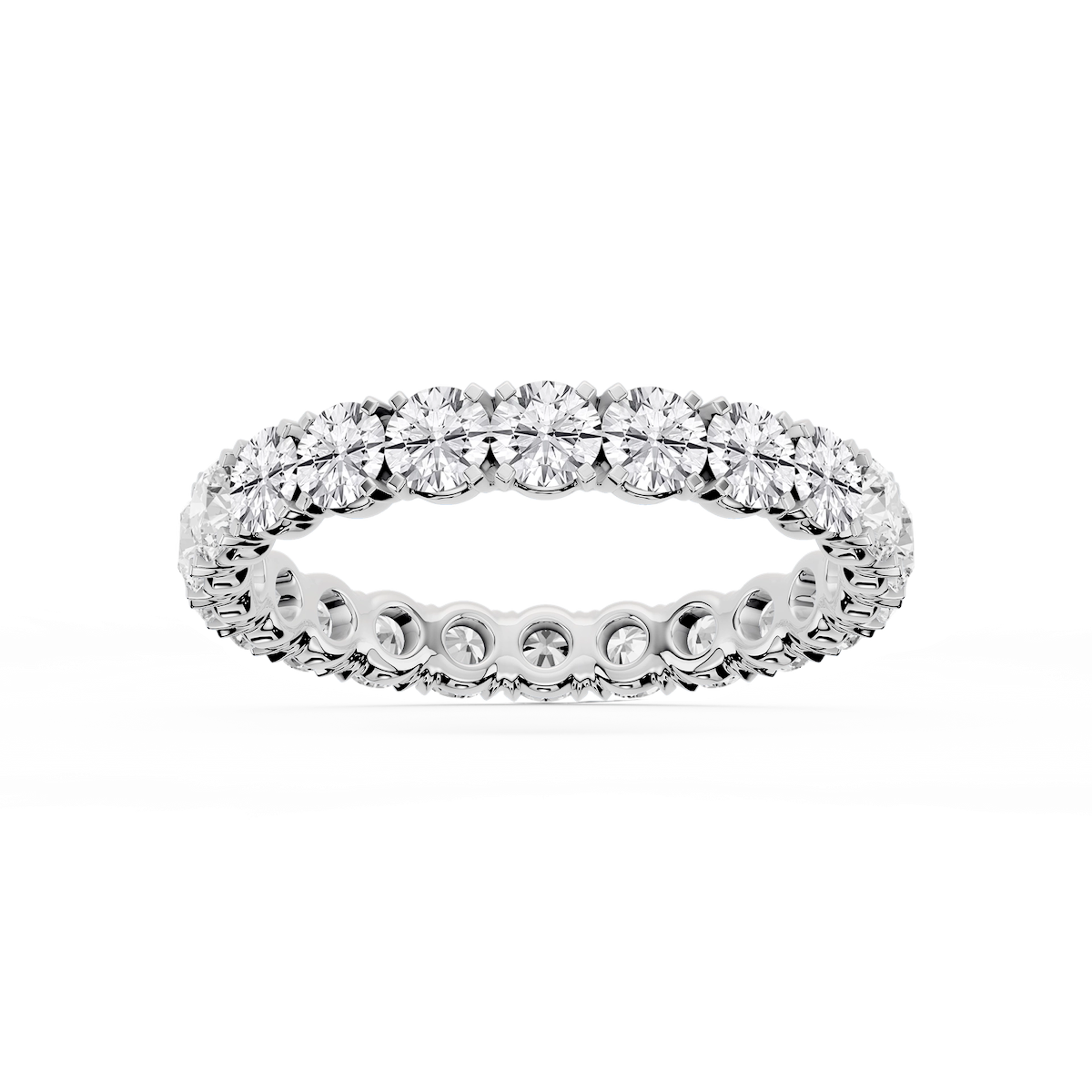 Morgan Round Lab Grown Diamond Classic Four Prong Eternity Band