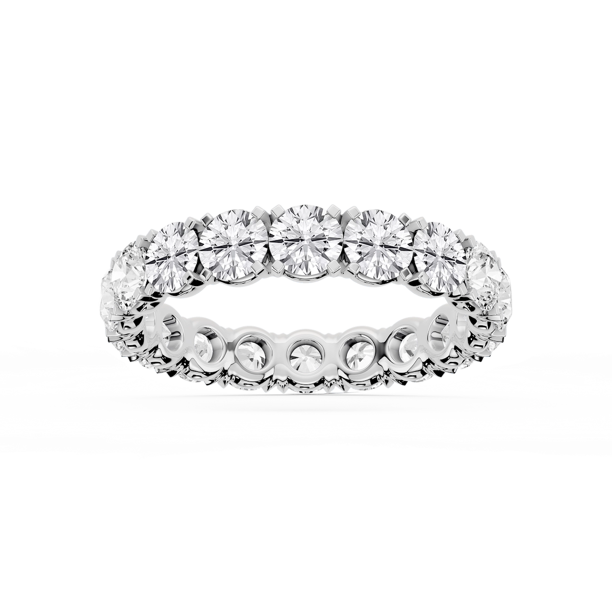 Morgan Round Lab Grown Diamond Classic Four Prong Eternity Band