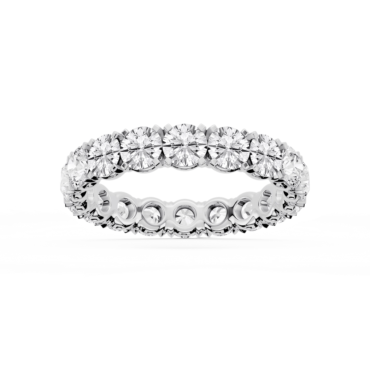 Morgan Round Lab Grown Diamond Classic Four Prong Eternity Band