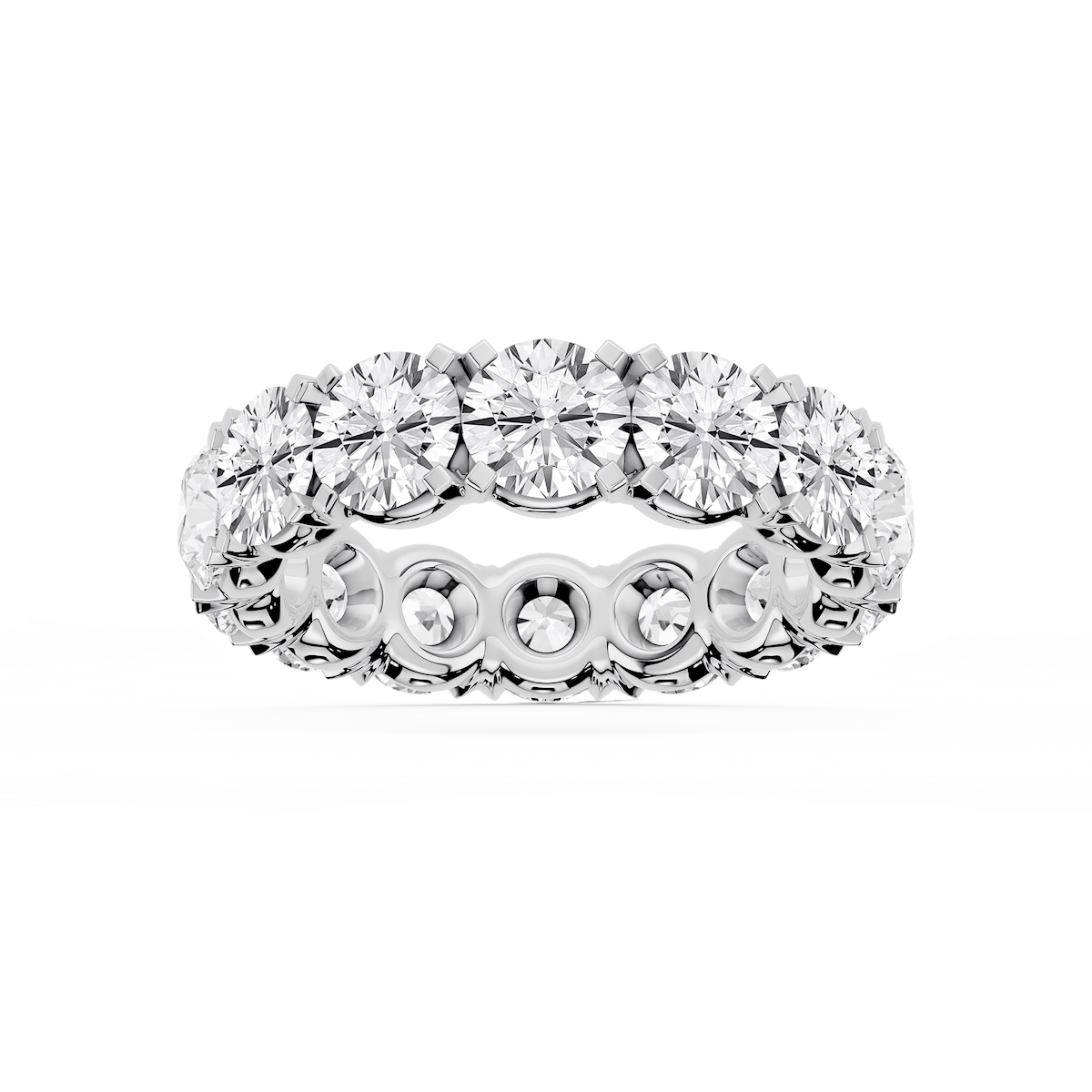 Morgan Round Lab Grown Diamond Classic Four Prong Eternity Band
