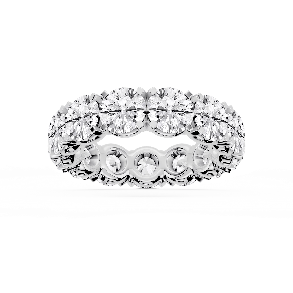 Morgan Round Lab Grown Diamond Classic Four Prong Eternity Band