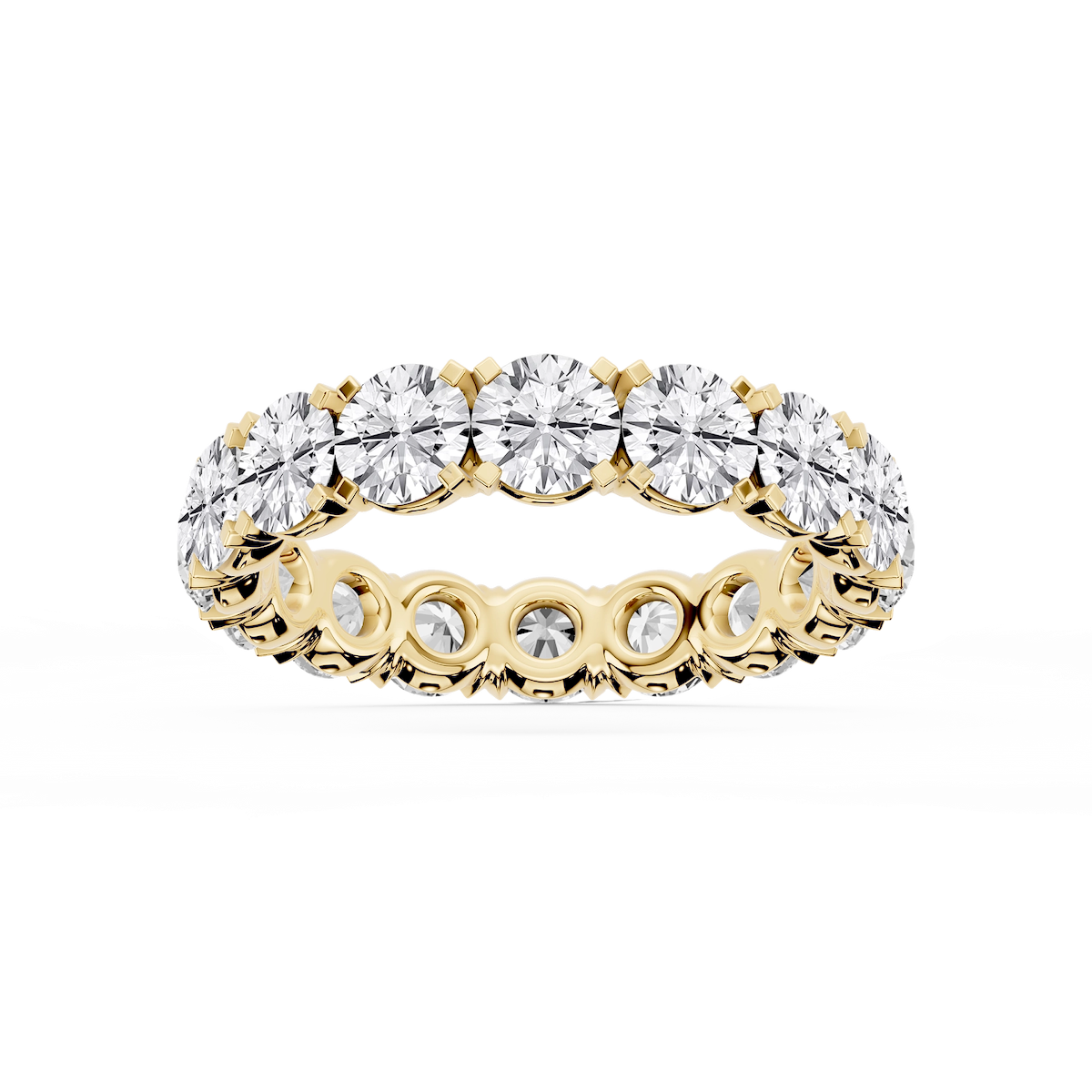 Morgan Round Lab Grown Diamond Classic Four Prong Eternity Band