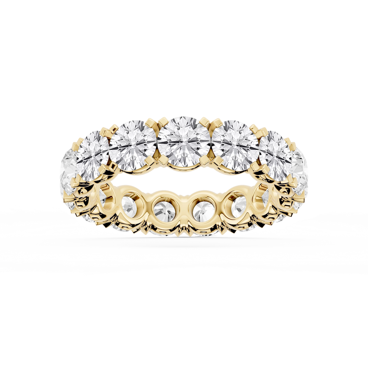 Morgan Round Lab Grown Diamond Classic Four Prong Eternity Band