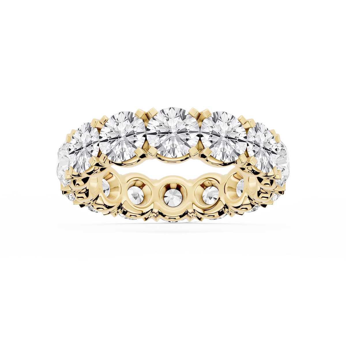 Morgan Round Lab Grown Diamond Classic Four Prong Eternity Band