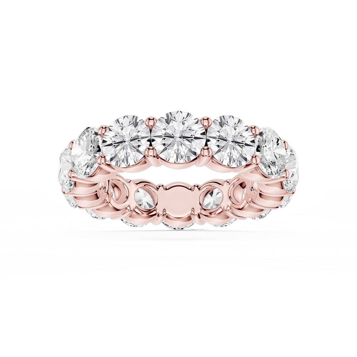 Rebecca Round Lab Grown Diamond Shared Prong Eternity Band