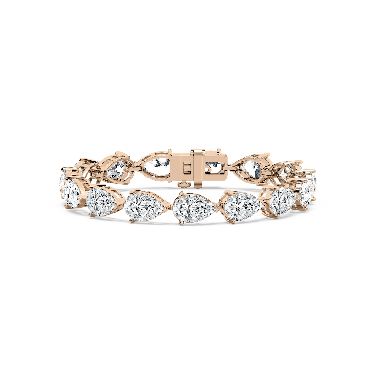 30 ctw Pear Lab Grown Diamond East West Regal Tennis Bracelet  - 7 Inches