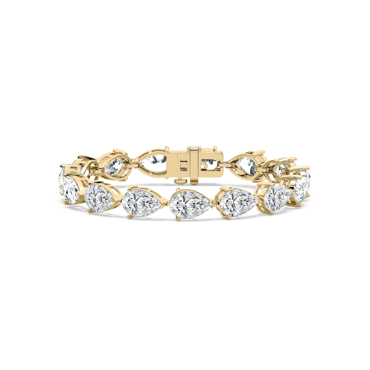 30 ctw Pear Lab Grown Diamond East West Regal Tennis Bracelet  - 7 Inches