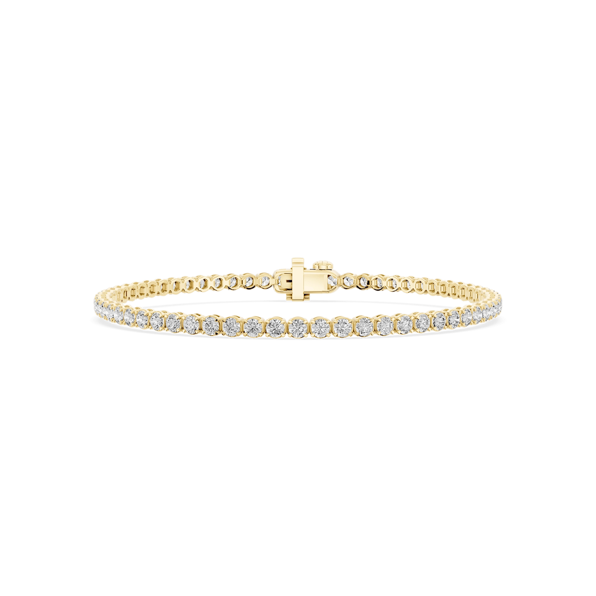 Round Lab Grown Diamond Petite Classic Rounded Four Prong Tennis Bracelet - 7 Inches