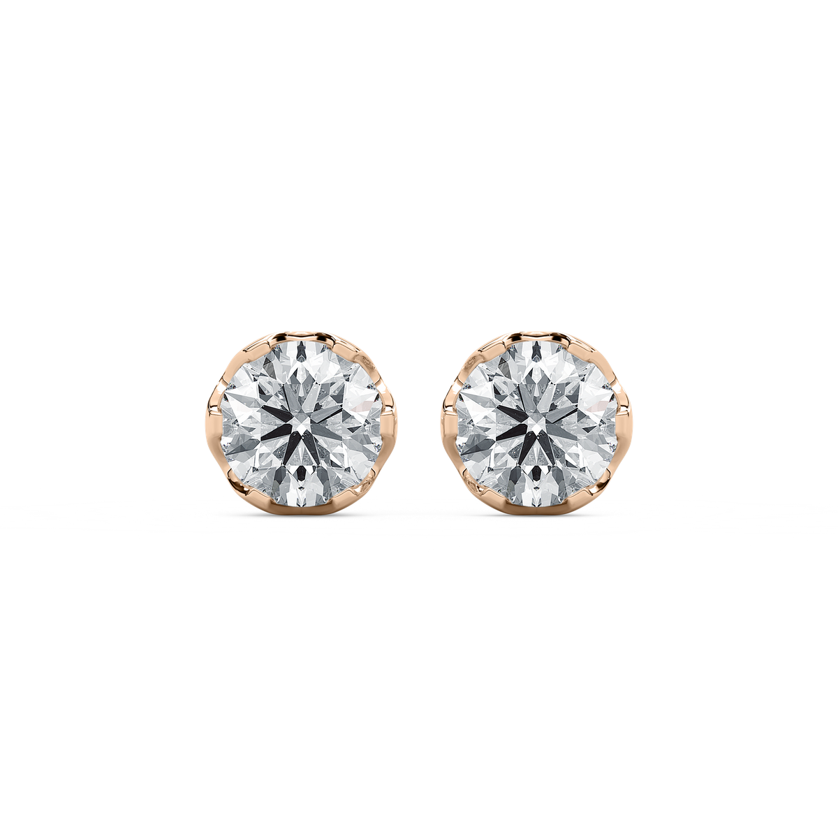 Round Tulip Stud Setting