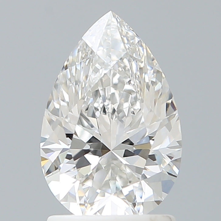 1.60 Carat Pear Shaped, Excellent Cut, E Color, VVS2 Clarity, IGI Certified Lab Grown Diamond