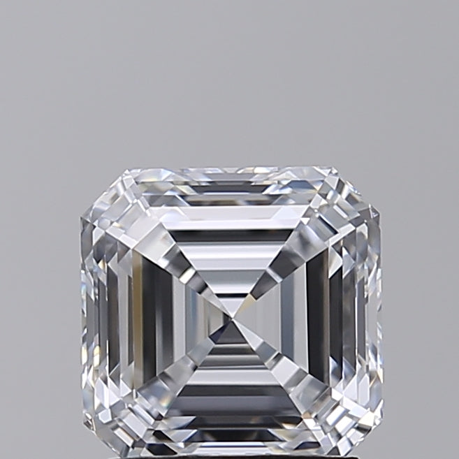 2.04 Carat Asscher Shaped, Ideal Cut, E Color, VVS2 Clarity, IGI Certified Lab Grown Diamond