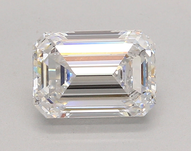 2.06 Carat Emerald Shaped, Ideal Cut, E Color, VVS2 Clarity, IGI Certified Lab Grown Diamond