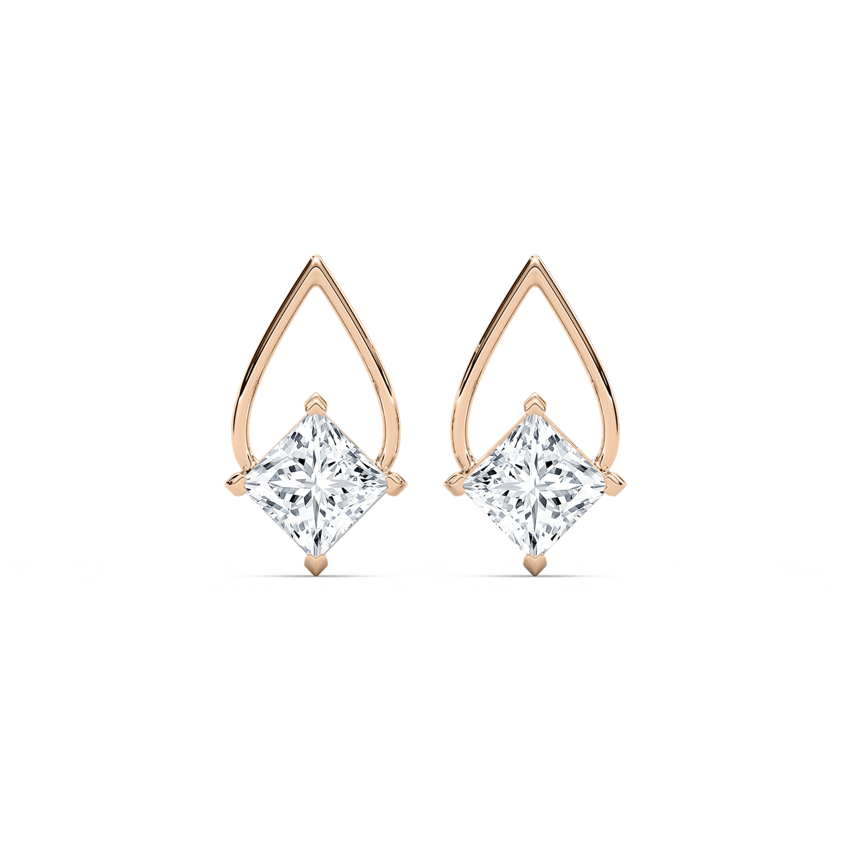 Teardrop Frame Princess Earrings