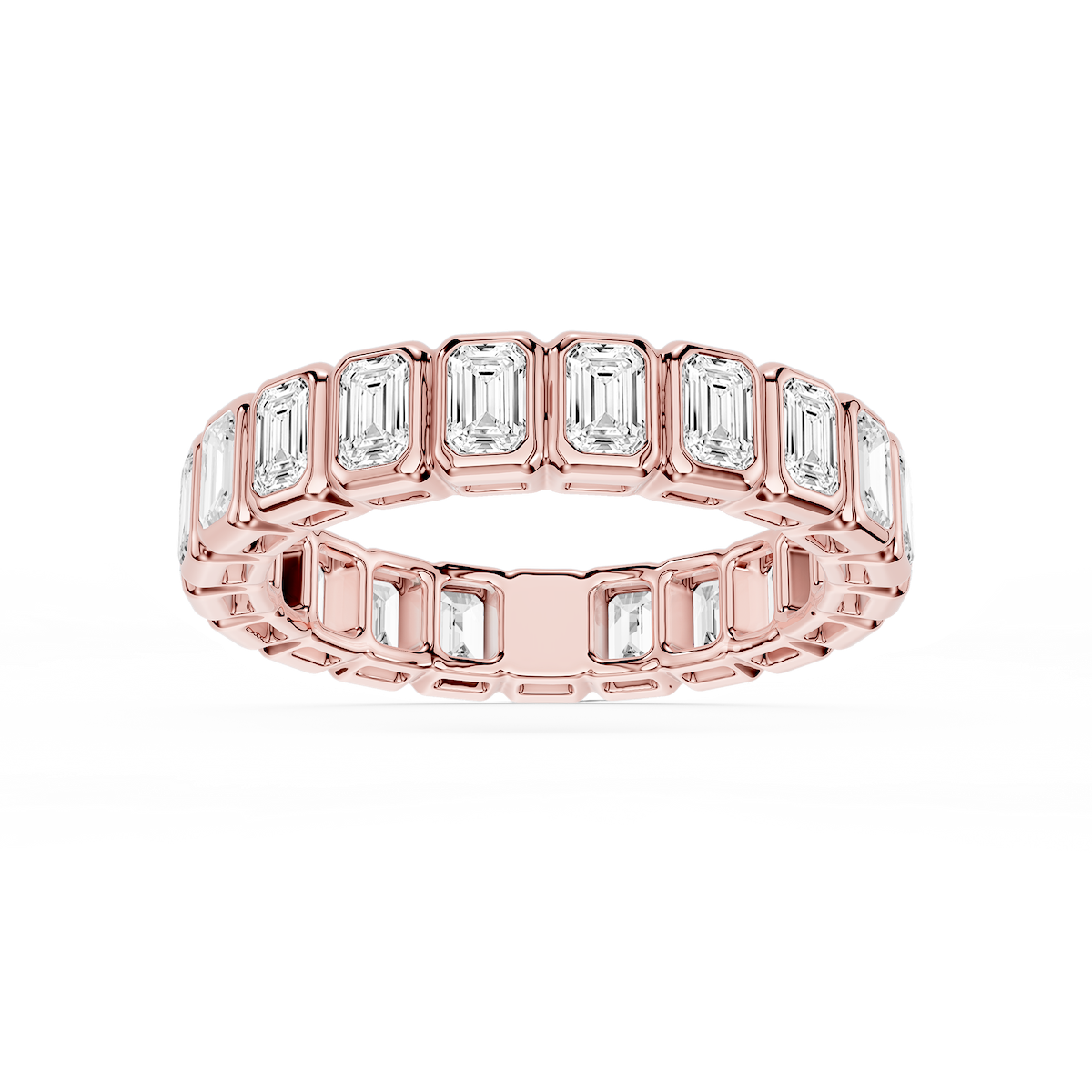 Tess Emerald Lab Grown Diamond Bezel Eternity Band