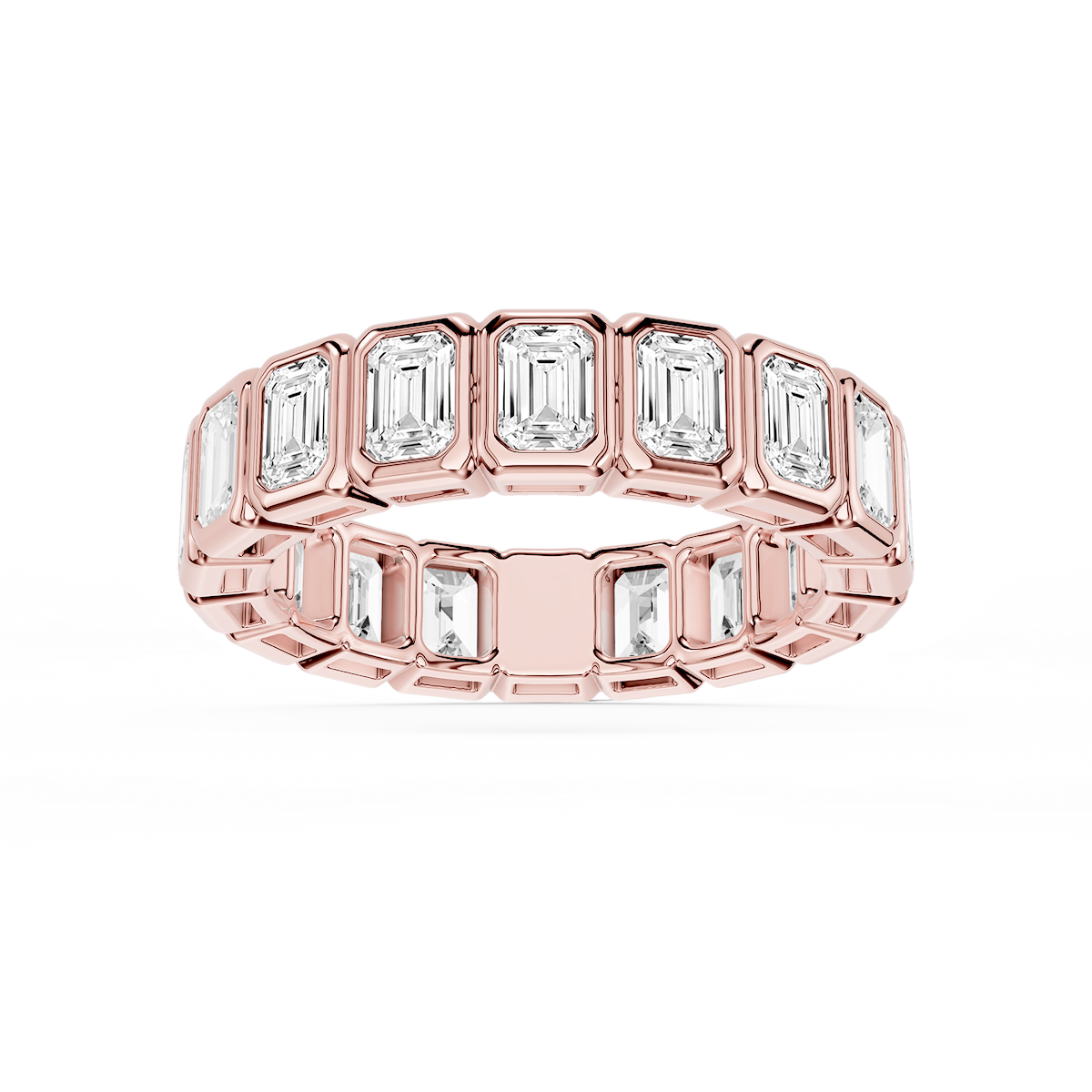 Tess Emerald Lab Grown Diamond Bezel Eternity Band