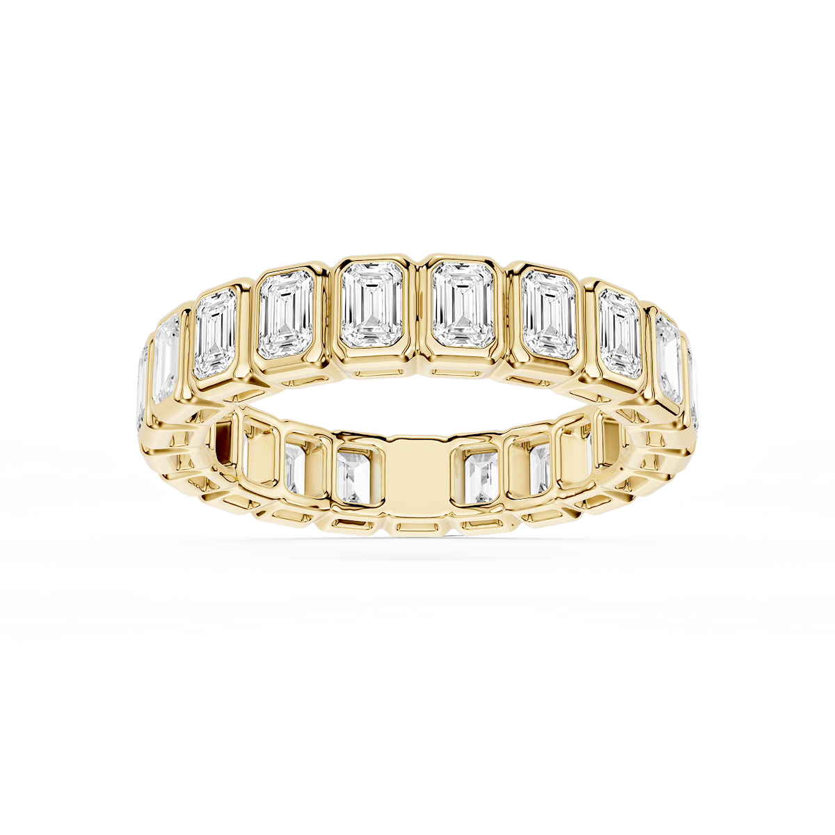 Tess Emerald Lab Grown Diamond Bezel Eternity Band