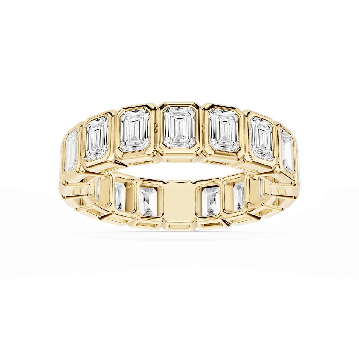 Tess Emerald Lab Grown Diamond Bezel Eternity Band