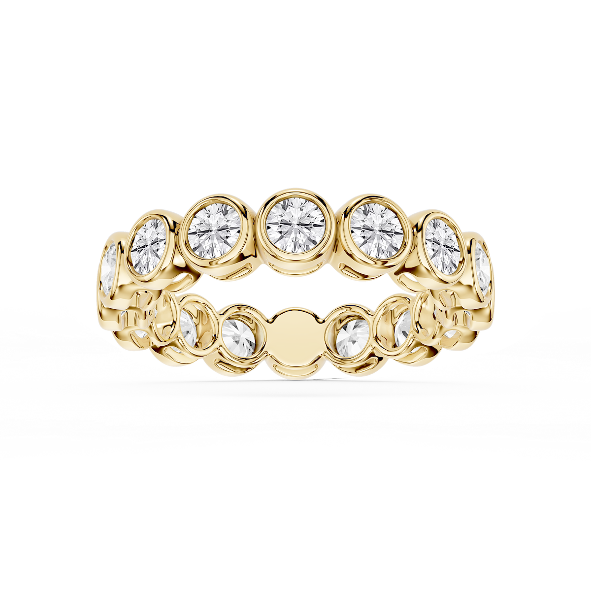 Tess Round Lab Grown Diamond Bezel Eternity Band