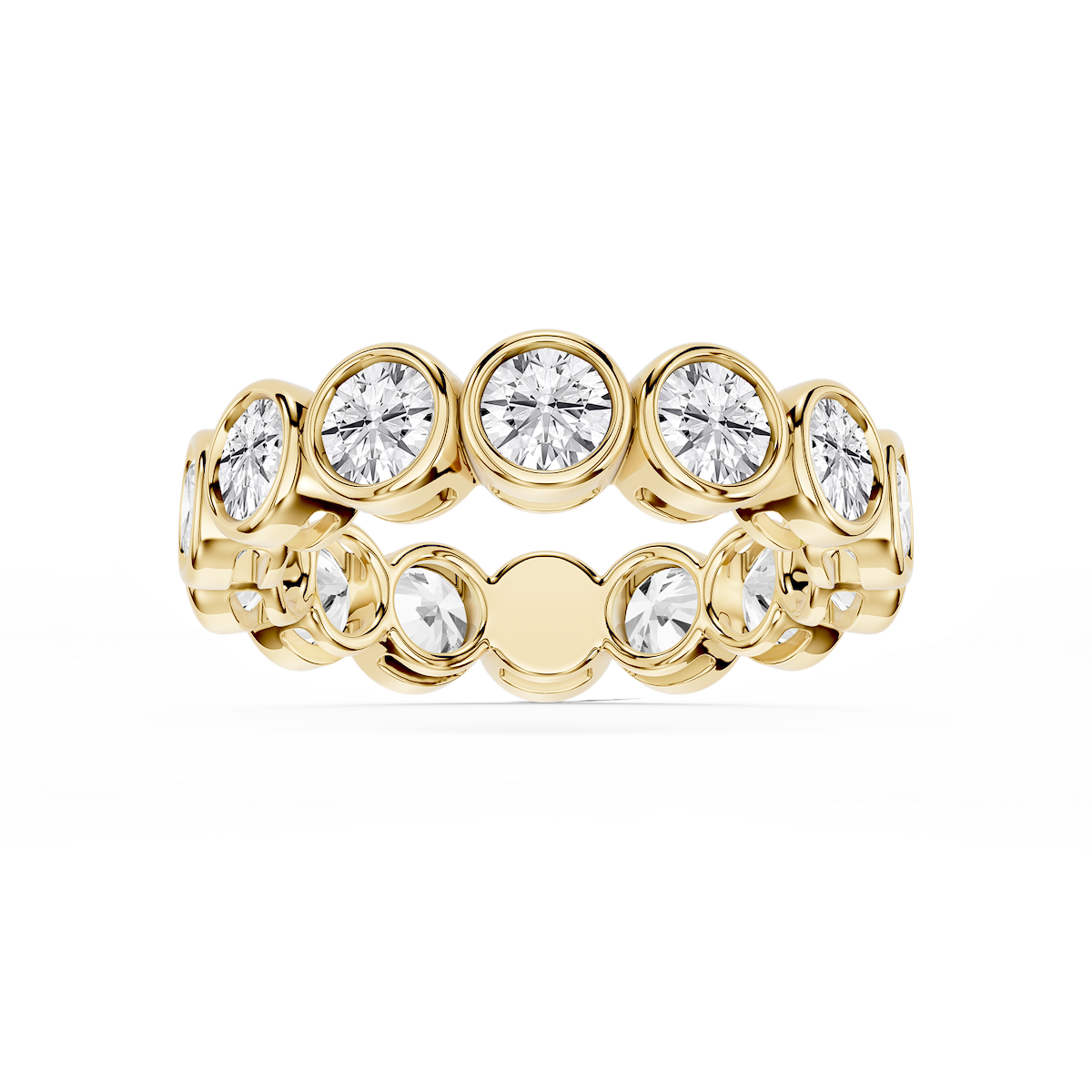 Tess Round Lab Grown Diamond Bezel Eternity Band