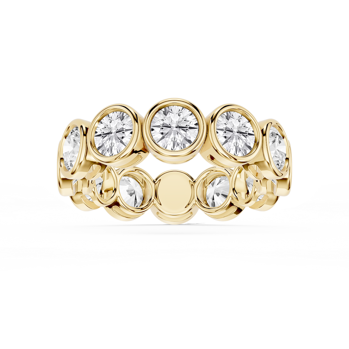 Tess Round Lab Grown Diamond Bezel Eternity Band