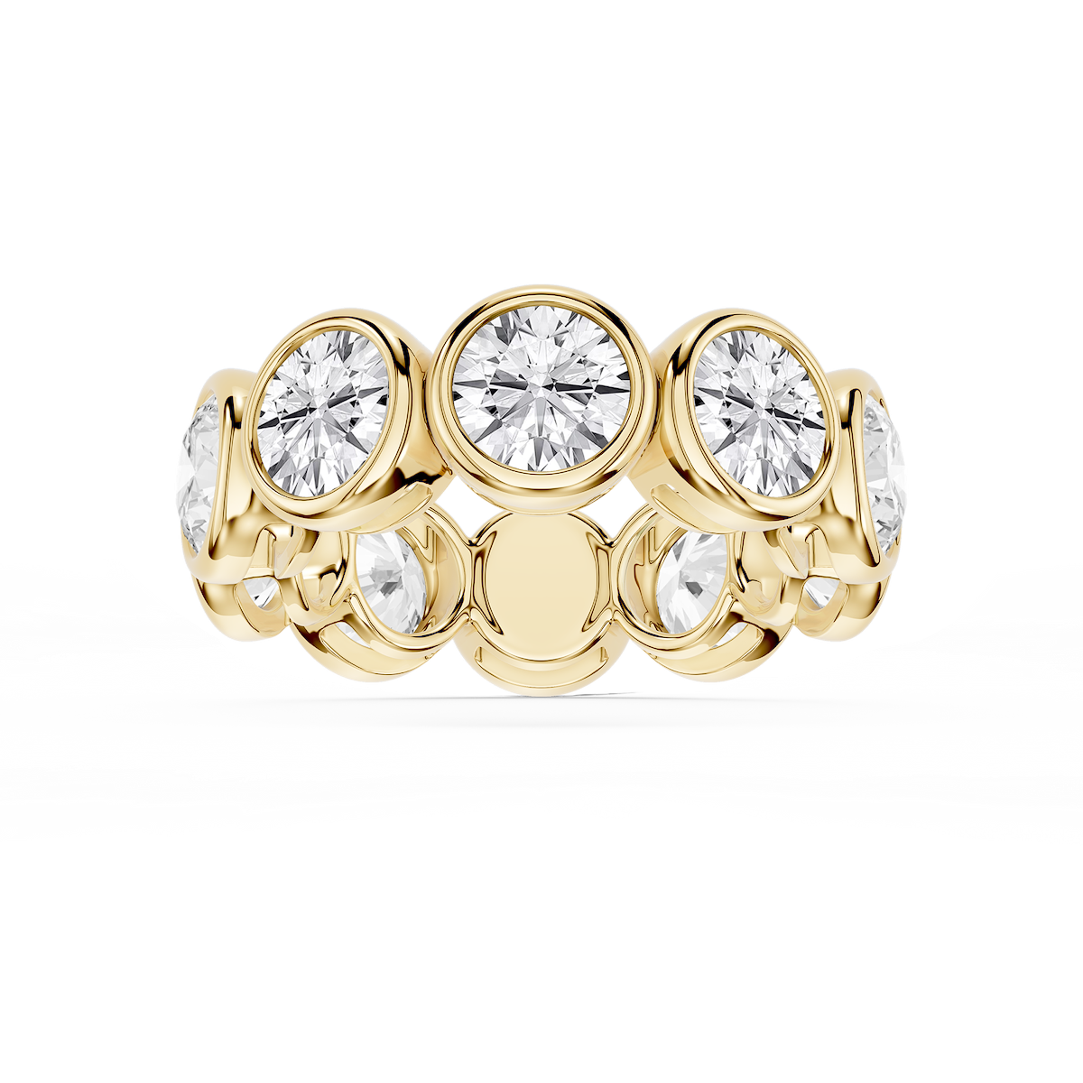 Tess Round Lab Grown Diamond Bezel Eternity Band
