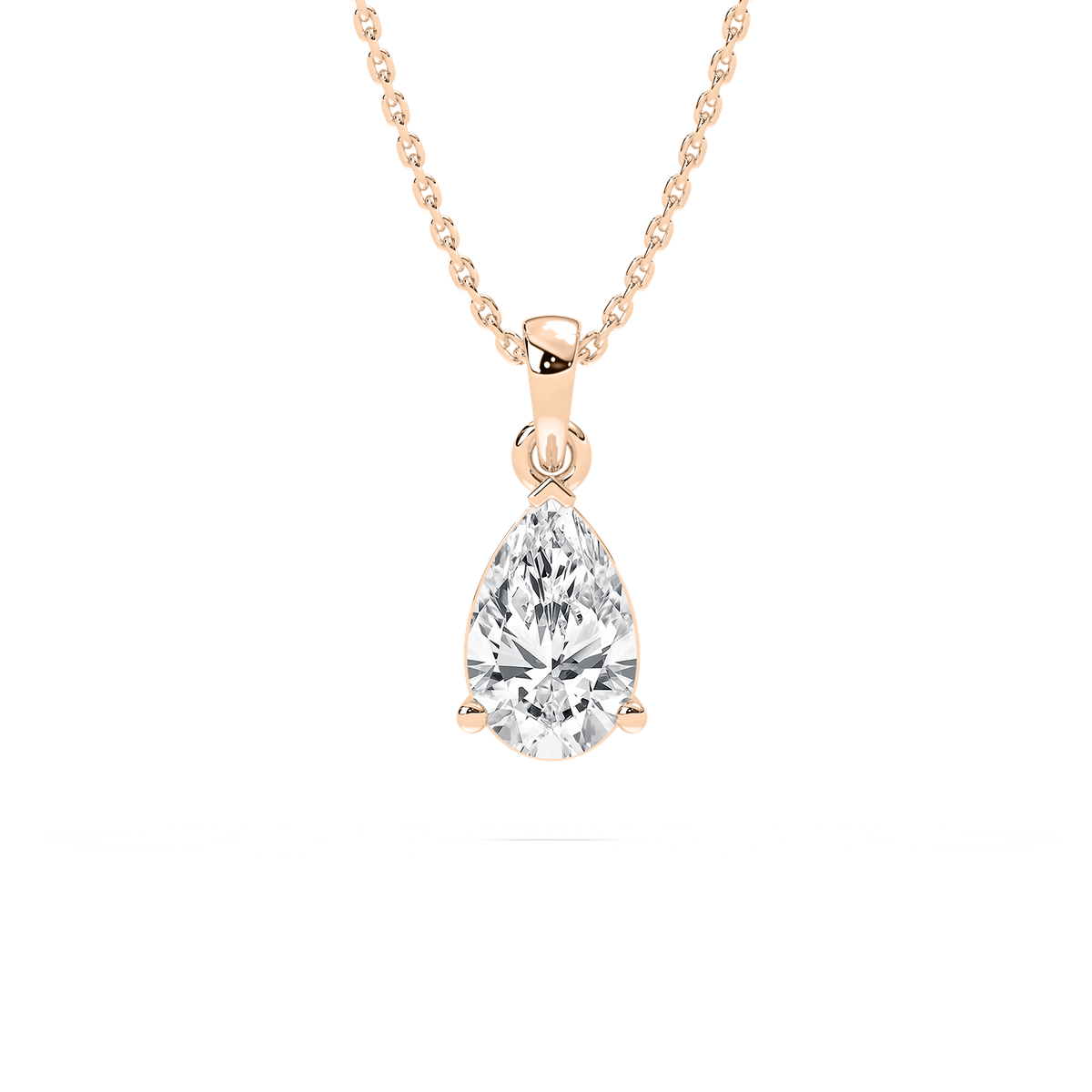 Timeless Pear Solitaire Pendant