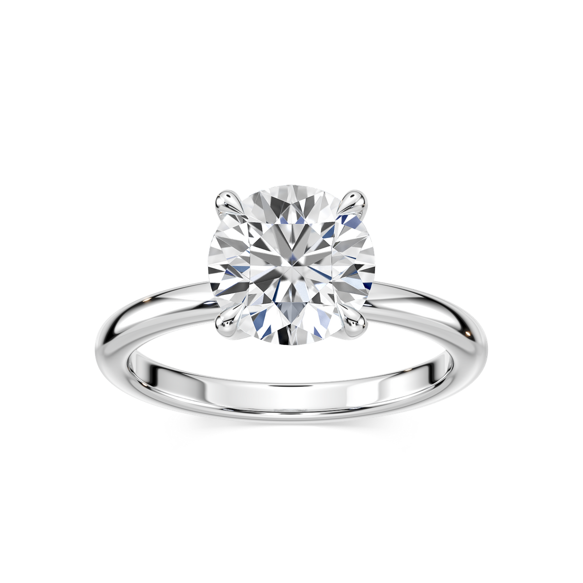 Traditional Solitaire Engagement Ring - 1.05ct Round Cut Lab Grown Diamond (RTS)