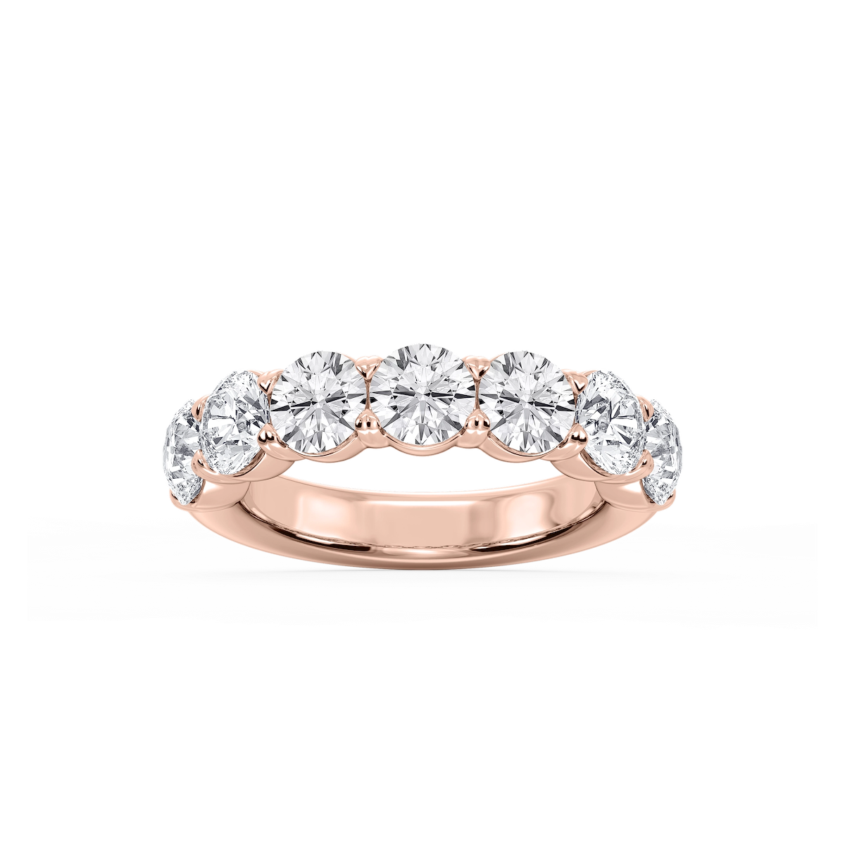 Valerie Round Lab Grown Diamond 7-Stone V-Prong Anniversary Band